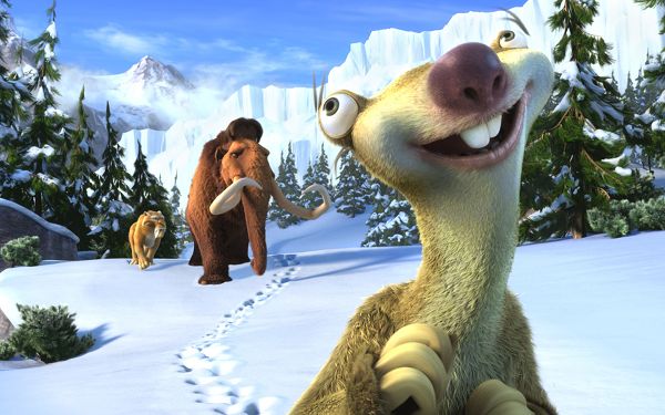 A Typical Scene in Ice Age, Going After One by One, They Shall Work Well with Each Other, a Chain of Funny Stories - HD Cartoon Wallpaper