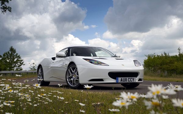 A White and Decent-Looking Car, Surrounded by Flowers, Driver Must be a Gentleman - HD Cars Wallpaper
