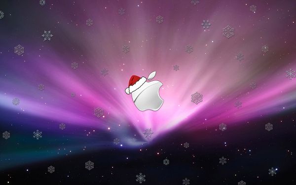 Apple Symbol Seems to be Releasing Its Power, Painting the Background Colorful and Bright - HD Apple Theme Wallpaper