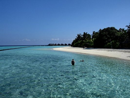 Beautiful Landscape of the World, Komandoo Island, the Scene Can't be More Clear and Better 