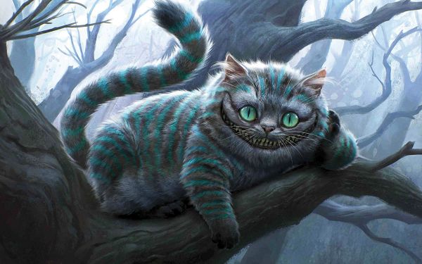 Cheshire Cat in 2560x1600 Pixel, a Fat and Funny Cat, All Teenth Fully Shown, He Can Make Any Viewer Burst into Laughter - TV & Movies Wallpaper