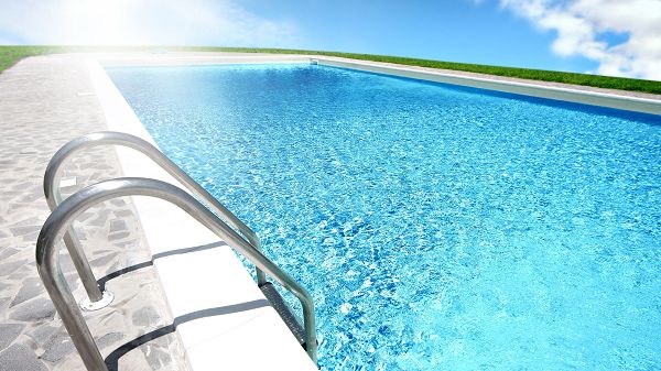 Extremely Clear and Blue Swimming Pool, is Dancing with a Certain Melody, Can You Wait to Step into It? - HD Natural Scenery Wallpaper