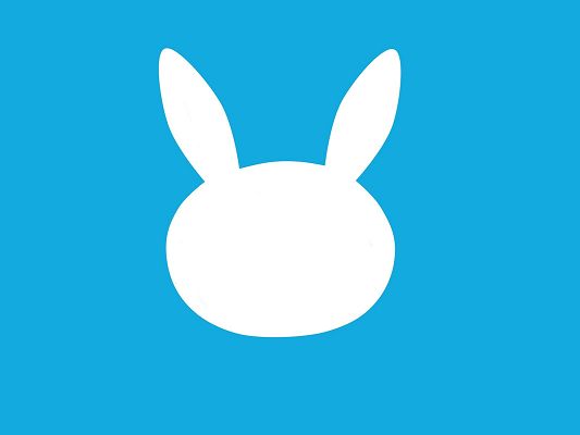 Free Cartoon Post, a Rabbit-Like Figure, Blue Background, is Impressive and Fit