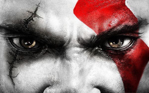 Free Download TV & Movies Post - Kratos Eyes Post in Pixel of 1920x1200, the Man's Eyes Are With Scars, a Dangerous Guy