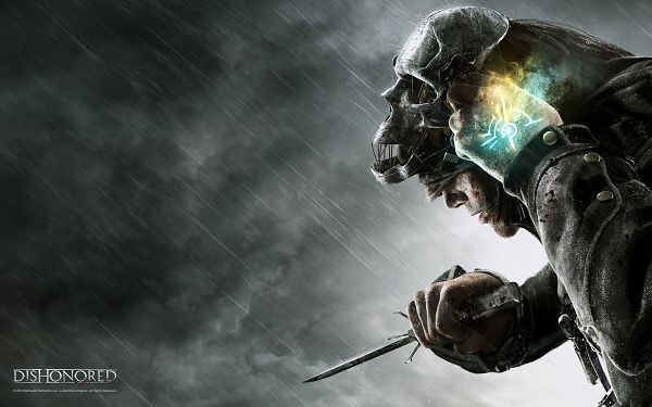 Free Download TV & Movies Post of Dishonored Game, Man in His Special and Sharp Weapon, More Impressive in a Rainy Day
