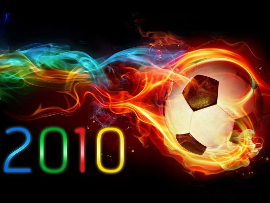 Free Football Wallpaper - The Football is on Fire, It Generated Colorful Lights, Figures Also in Various Colors