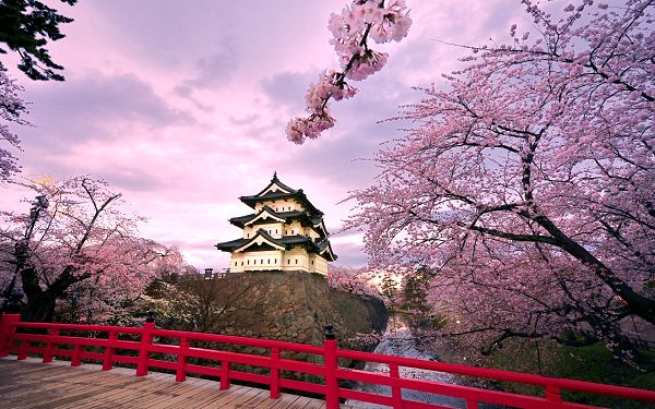 Free Scenery Wallpaper - Includes Hirosaki Castle, Looks Good on Any Digital Device!