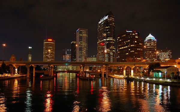 Free Scenery Wallpaper - Includes Tampa Bay Nights, More Prosperous than the Day Time!