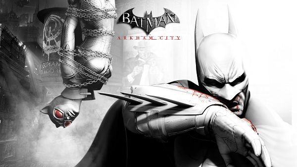 Free Scenery Wallpaper - Includes a Typical Scene of Batman Arkham City Video Game, a Must Have for the Batman's Fan!