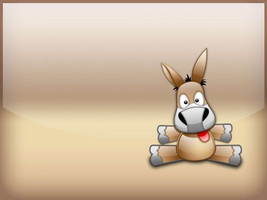 Free Wallpaper - Is the Little and Lovely Donkey Waiting for a Hug?