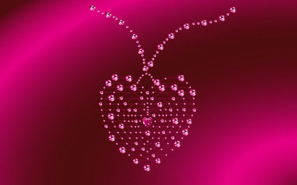 Free Wallpaper of a Pink Necklace