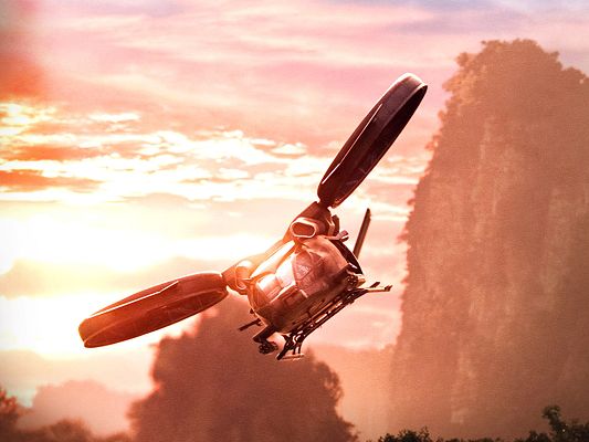 Hubschrauber Aircraft in Avatar Available in 1600x1200 Pixel, an Aeroplane Flying Alone in Sunset, It Seems Golden - TV & Movies Post