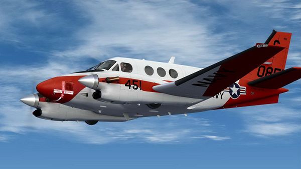 Images of Air Show Paris, US Navy Beechcraft T-44A in flight, Free Fly