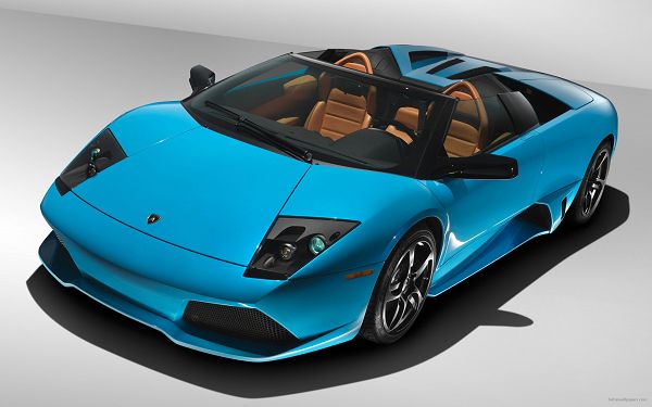 Pics of Cars - Lamborghini Murcielago Post in Pixel of 2560x1600, Blue Super Car in Stop, No Wonder It is a Super Car