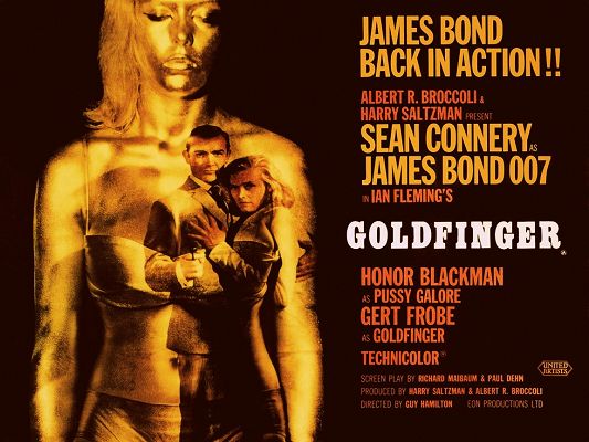 TV & Movies Post - James Bond is with His Girl, a Golden Statue Behind Them
