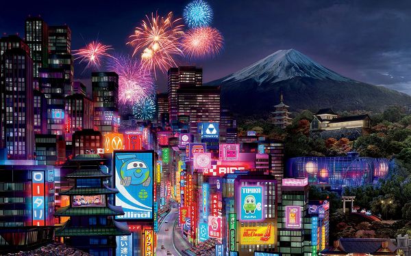 Tokyo City in Cars 2 Post Available in 1920x1200 Pixel, a Colorful and Busy, Happy Cars World is Presented, a Great Fit - TV & Movies Post