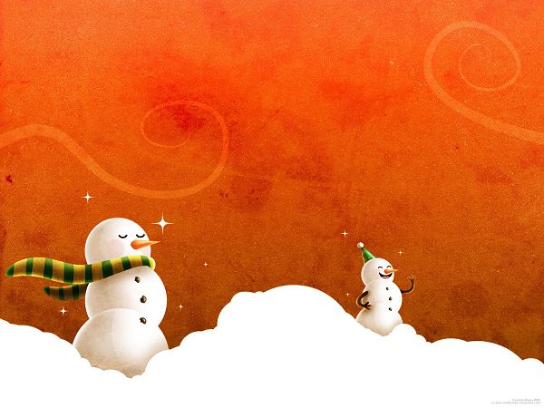 Snow Man Wallpaper