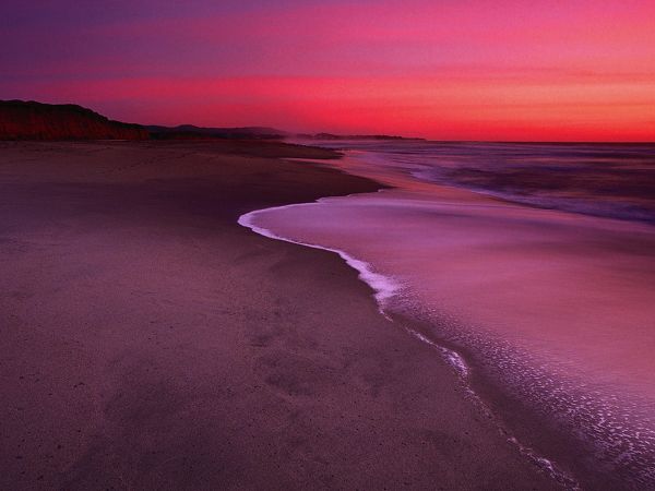 Wallpaper Of Beach: The Stunning Sunset Scenery Of Beach