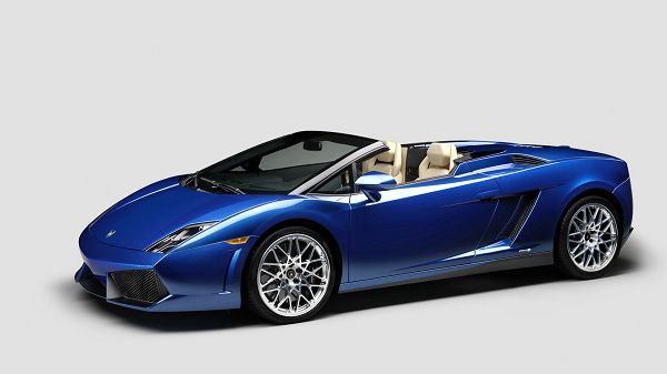 Wonderful Wallpaper: A Blue Lamborghini Gallardo LP 550...