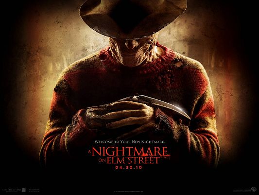 click to free download the wallpaper--2010 A Nightmare On Elm Street Post in 1600x1200 Pixel, the Man is Ghost-Like, He is Mysterious and Scary, Can Make One Shake - TV & Movies Post