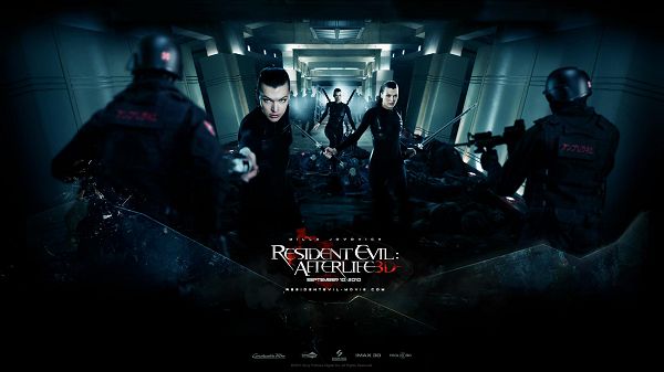2010 Resident Evil Afterlife Post in 1920x1080 Pixel, All Guys, Men and Women, Are in Black Suit, They Are Indeed Cool - TV & Movies Post