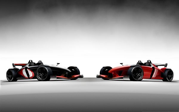 3D Cars Wallpaper, Red Car in Stylish Look, Black Background