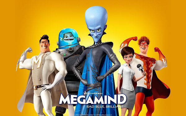 click to free download the wallpaper--Bad Blue Megamind Post in 1920x1200 Pixel, All Strong and Powerful Guys, Should be Paid Great Respect - TV & Movies Post