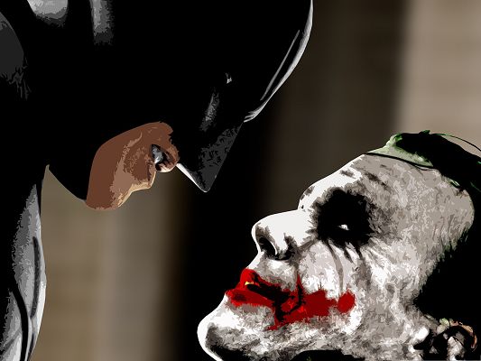 Best Movies Poster, Batman and the Joker, Hating Each Other