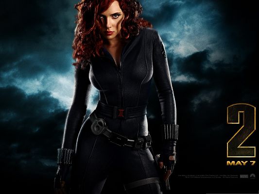 click to free download the wallpaper--Free Movies Post - The Black Widow in Iron Man 2