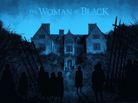 click to free download the wallpaper--Free Movies Wallpaper, The Woman in Black, Evil House