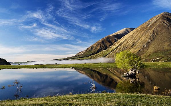 Free Scenery Wallpaper - Includes Lake Coleridge New Zealand, What a Wonderful Scene!,click to download