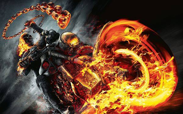 click to free download the wallpaper--Ghost Rider in 4000x2500 Pixel, an Immortal Guy, Motor Car is on Fire, He is Large and Good-Looking Enough to be a Great Fit - Ghost Rider TV & Movies Wallpaper