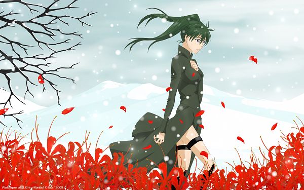 Girl in Wind Coat is Walking Alone, Something Must be Bothering Her, Are You Cold and Miserable? - HD Cartoon Wallpaper