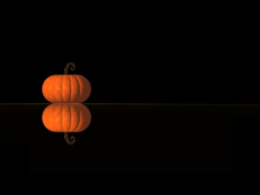 click to free download the wallpaper--Holiday Wallpaper, a Simple Pumpkin, Shall Spread Halloween's Day Atmosphere 