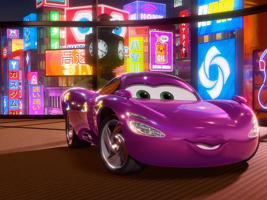 Holley Shiftwell Post in Cars 2 Available in 1600x1200 Pixel, a Decent and Graceful Purple Car, She is Cute and Looking Good - TV & Movies Post