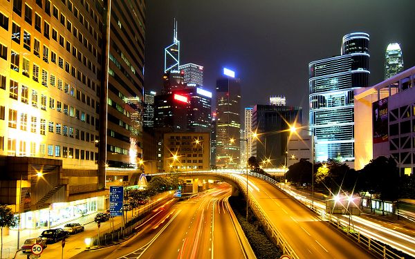 click to free download the wallpaper--Hong Kong City Nights Post in Pixel of 1920x1200, In Somewhere, Night is Always Better, Just Enjoy the Scene and Time - HD Natural Scenery Wallpaper