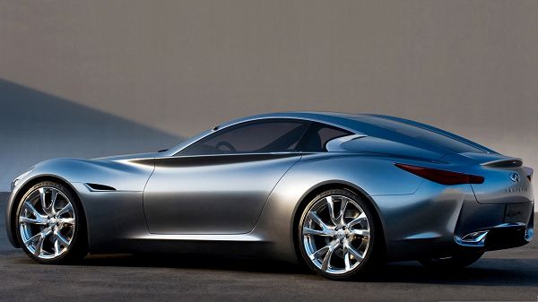 click to free download the wallpaper--Infiniti Super Concept Car, Gray Car in Smooth Lines, Nice and Incredible Look