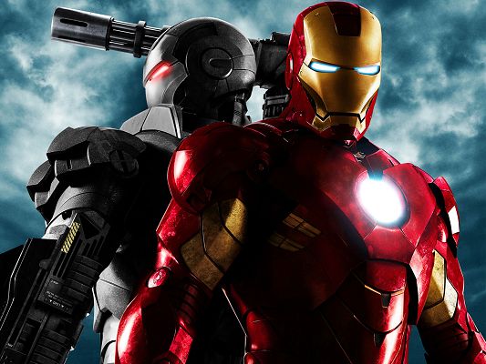 click to free download the wallpaper--Iron Man 2 Movie Post in 1600x1200 Pixel, Two Guys on Great Alert, They Shall be Doing Good on Your Device and Battlefield - TV & Movies Post