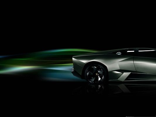 click to free download the wallpaper--Lamborghini Reventon Car Wallpaper, Decent and Smooth Car on Black Background
