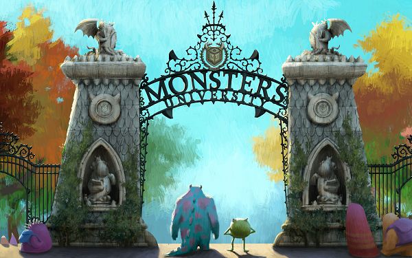 click to free download the wallpaper--Monsters University in 2560x1600 Pixel, The Two Guys Are Smart Enough to Choose the Schppl, They Can be Masters Here - TV & Movies Wallpaper