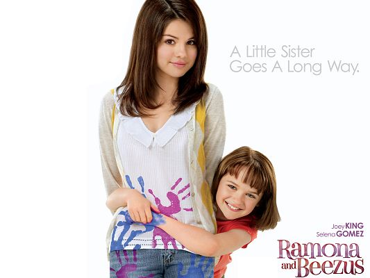 click to free download the wallpaper--Ramona & Beezus 2010 Post in 1600x1200 Pixel, Two Kids Close to Each Other, Sisterhood is Just Great, Admire, Don't You? - TV & Movies Post