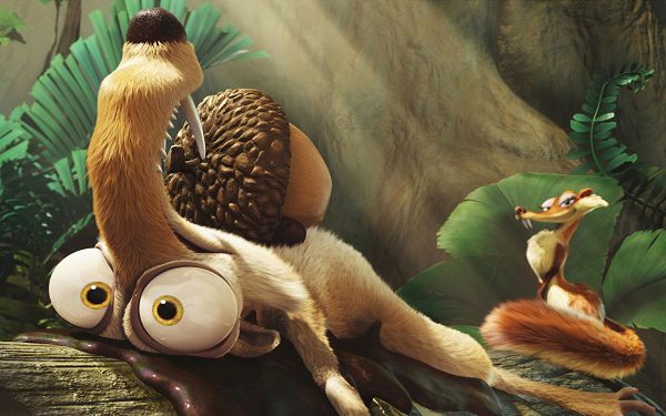 click to free download the wallpaper--Scrat in Ice Age 3 Available in 2560x1600 Pixel, Scrat is Determined and Persistent, the Nuts Will be His - TV & Movies Wallpaper