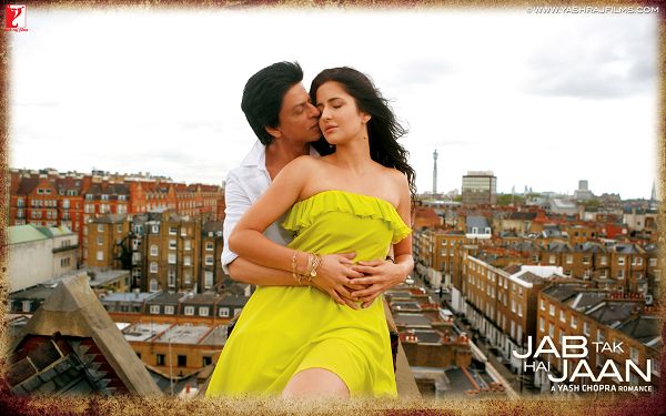 click to free download the wallpaper--Shahrukh Katrina Kaif Jab Tak Hai Jaan in 1920x1200 Pixel, Kissing Each Other, a Romantic Scene that Makes One Feel Loved - TV & Movies Wallpaper