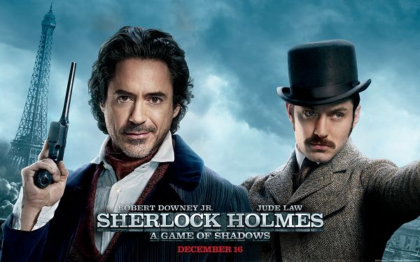 click to free download the wallpaper--Sherlock Holmes A Game of Shadows Available in 1920x1200 Pixel, Two Handsome Guys, Never Fail to Attract Girls' Attention - TV & Movies Wallpaper