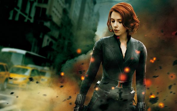 click to free download the wallpaper--The Avengers Black Widow in 1920x1200 Pixel, an Explosion is Breaking Out, Can It Possibly be Her? - TV & Movies Wallpaper