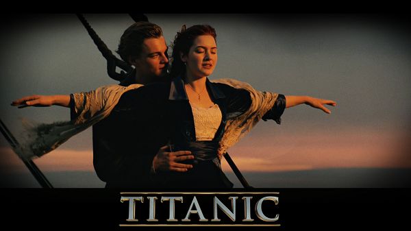 click to free download the wallpaper--Titanic in 3D in 1920x1080 Pixel, Jack and Rose Making the Most Typical Pose, They Are Setting Such a Great Example - TV & Movies Wallpaper