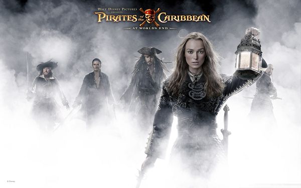 click to free download the wallpaper--Top Films Post, Pirates Of The Caribbean, Keira Knightley Leading the Road, Just Follow Her!