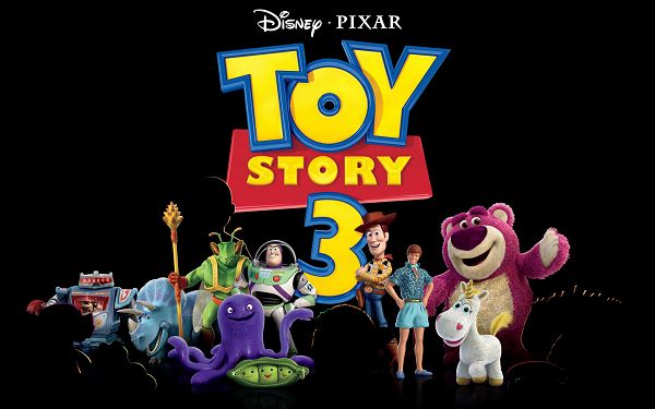 Toy Story 3 Post 2010 in 1920x1200 Pixel, All Characters Have Shown Up, Black Background Fits Quite Well - TV & Movies Post