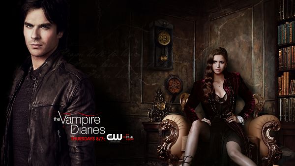 click to free download the wallpaper--Vampire Diaries Season 4 in 1920x1080 Pixel, Nina and Ian Are Together, So It is With Real Life, When Will You Get Married? - TV & Movies Wallpaper