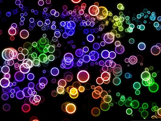 Wallpapers for Computer Free, Colorful Burbujas on Dark Background